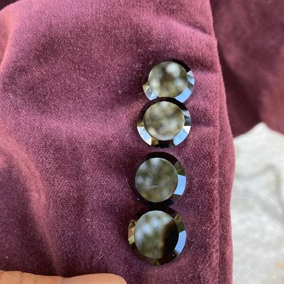 Ralph Lauren wine velvet stretch suit blazer jacket pants 14 XL - Picture 5 of 6